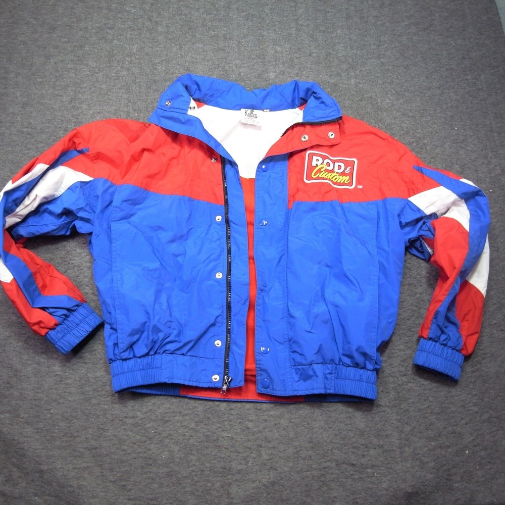 Vintage Racing‎ Jacket Rod And Custom Mens Small Red Blue Americruise 1998 Tour